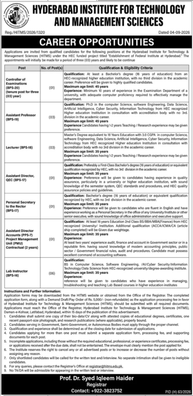 Hyderabad Institute of Technology and Management Sciences Jobs 2026 in Hyderabad 1 Hyderabad Institute of Technology and Management Sciences Jobs 2026 in Hyderabad